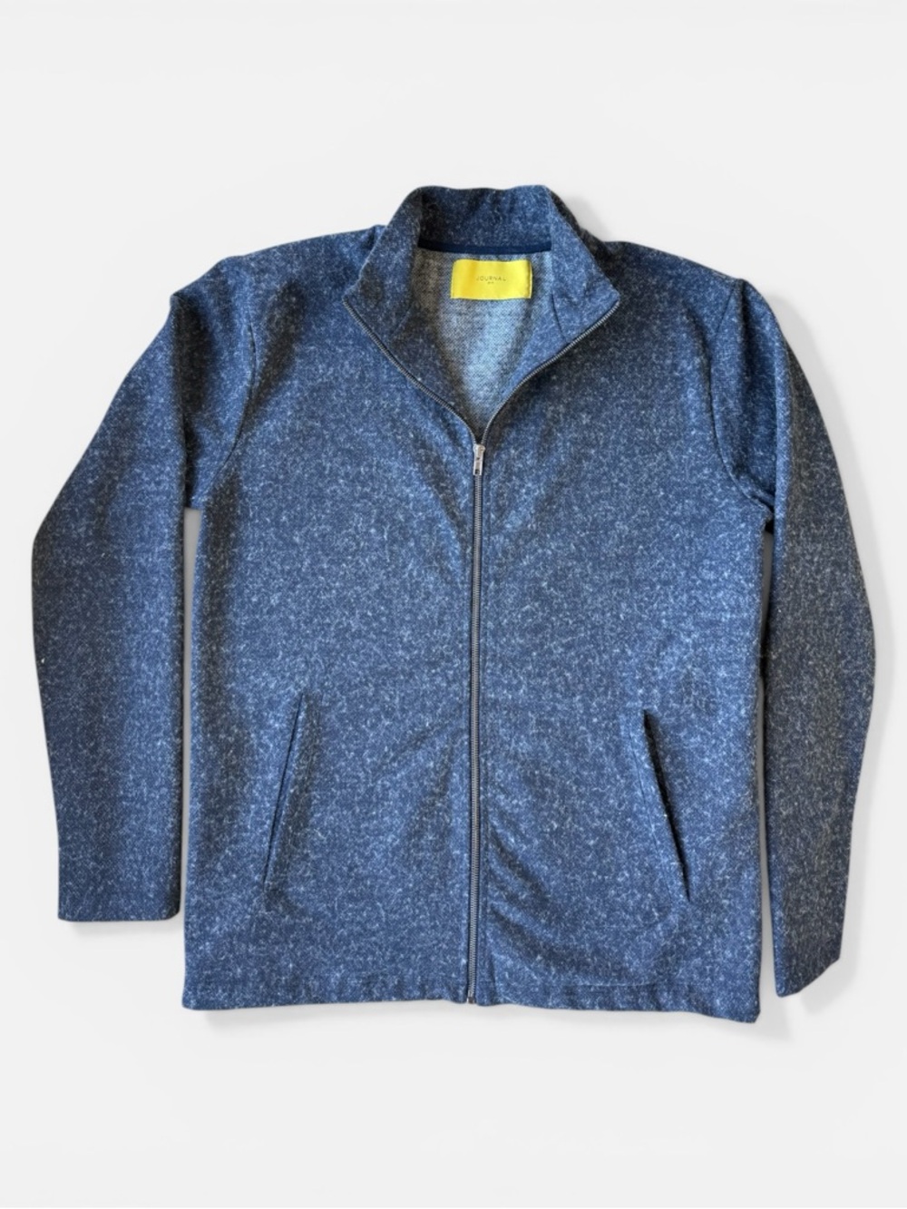 Men's Heather Navy Full-Zip Shirt Jacket